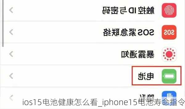 ios15电池健康怎么看_iphone15电池寿命指令