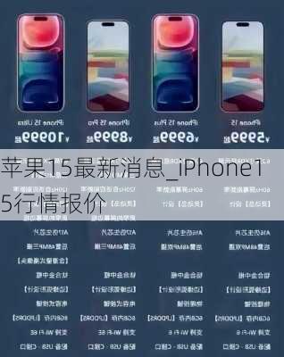 苹果15最新消息_iPhone15行情报价