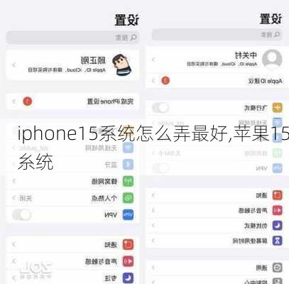 iphone15系统怎么弄最好,苹果15糸统