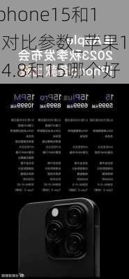 iphone15和12对比参数_苹果1214.8和15哪个好