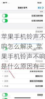 苹果手机铃声不响怎么解决_苹果手机铃声不响是什么原因有三