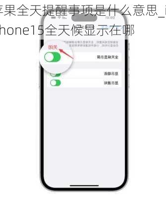 苹果全天提醒事项是什么意思_iphone15全天候显示在哪