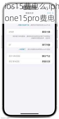 ios15费电么,iphone15pro费电