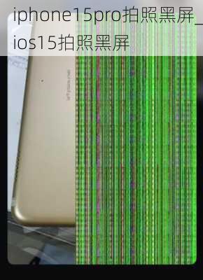 iphone15pro拍照黑屏_ios15拍照黑屏