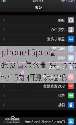 iphone15pro墙纸设置怎么删除_iphone15如何删除墙纸