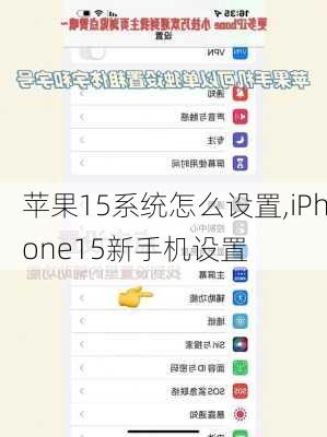 苹果15系统怎么设置,iPhone15新手机设置