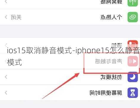 ios15取消静音模式-iphone15怎么静音模式