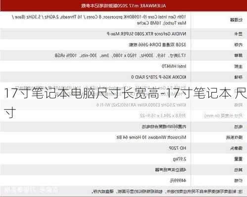 17寸笔记本电脑尺寸长宽高-17寸笔记本 尺寸