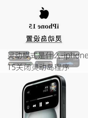 灵动模式是什么-iphone15关闭灵动岛程序