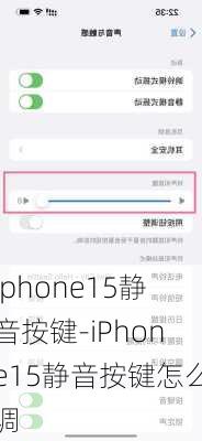 iphone15静音按键-iPhone15静音按键怎么调