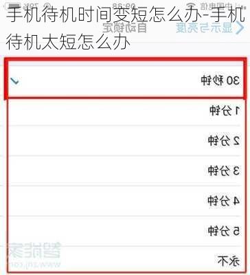 手机待机时间变短怎么办-手机待机太短怎么办