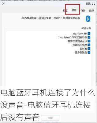 电脑蓝牙耳机连接了为什么没声音-电脑蓝牙耳机连接后没有声音