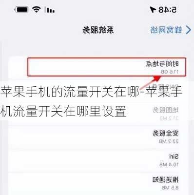 苹果手机的流量开关在哪-苹果手机流量开关在哪里设置