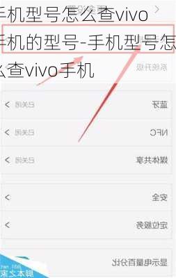 手机型号怎么查vivo手机的型号-手机型号怎么查vivo手机