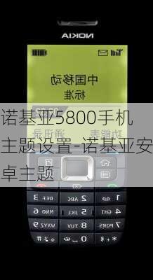 诺基亚5800手机主题设置-诺基亚安卓主题