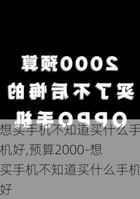 想买手机不知道买什么手机好,预算2000-想买手机不知道买什么手机好