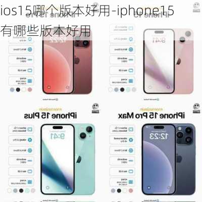 ios15哪个版本好用-iphone15有哪些版本好用