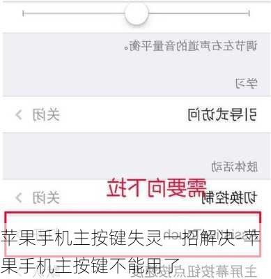 苹果手机主按键失灵一招解决-苹果手机主按键不能用了