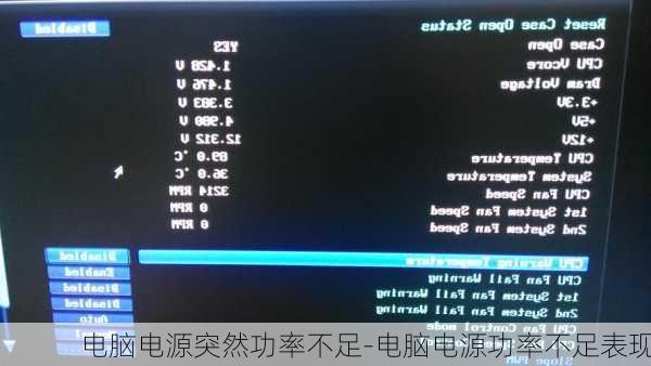 电脑电源突然功率不足-电脑电源功率不足表现