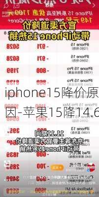 iphone15降价原因-苹果15降14.6