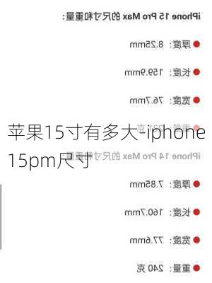 苹果15寸有多大-iphone15pm尺寸