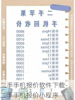 二手手机报价软件下载-二手手机报价小程序