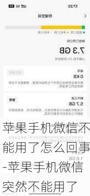 苹果手机微信不能用了怎么回事-苹果手机微信突然不能用了