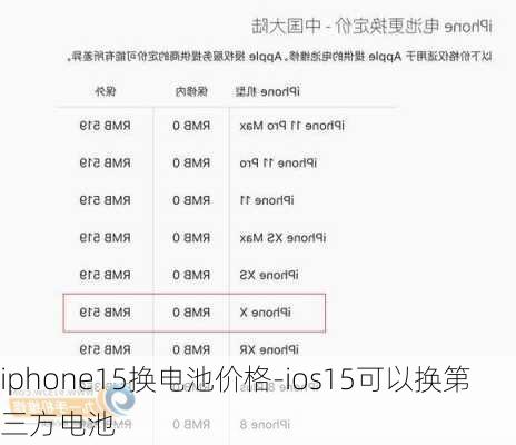 iphone15换电池价格-ios15可以换第三方电池