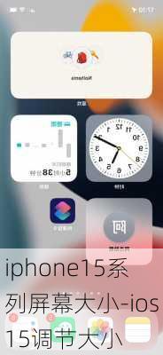 iphone15系列屏幕大小-ios15调节大小