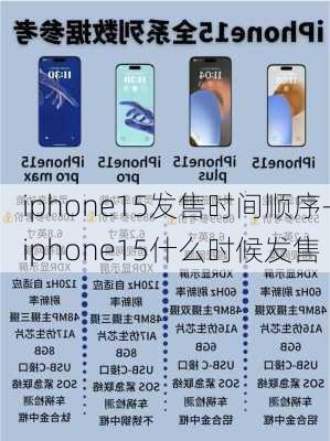 iphone15发售时间顺序-iphone15什么时候发售