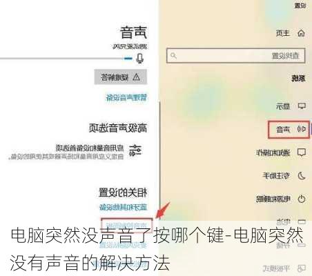 电脑突然没声音了按哪个键-电脑突然没有声音的解决方法