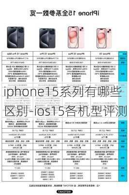 iphone15系列有哪些区别-ios15各机型评测