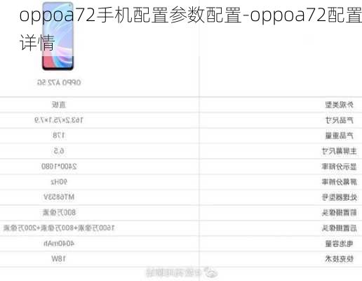 oppoa72手机配置参数配置-oppoa72配置详情
