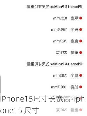 iPhone15尺寸长宽高-iphone15 尺寸