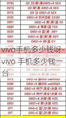 vivo手机多少钱呀-vivo 手机多少钱一台