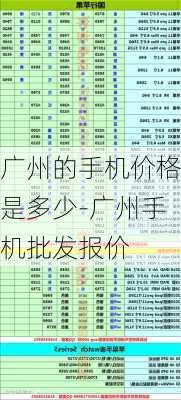 广州的手机价格是多少-广州手机批发报价