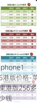 iphone15港版价格-苹果港版256多少钱