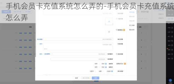 手机会员卡充值系统怎么弄的-手机会员卡充值系统怎么弄