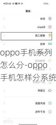 oppo手机系列怎么分-oppo手机怎样分系统