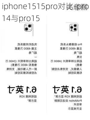 iphone1515pro对比-pro14与pro15