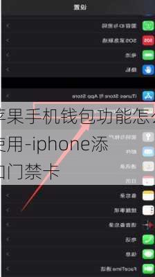 苹果手机钱包功能怎么使用-iphone添加门禁卡