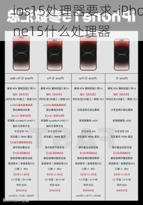 ios15处理器要求-iPhone15什么处理器