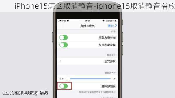 iPhone15怎么取消静音-iphone15取消静音播放