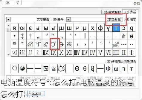电脑温度符号°c怎么打-电脑温度的符号怎么打出来