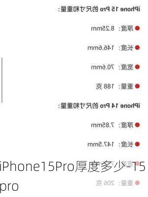 iPhone15Pro厚度多少-15 pro