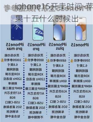 iphone15开卖时间-苹果十五什么时候出