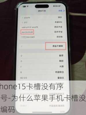 iphone15卡槽没有序列号-为什么苹果手机卡槽没有编码