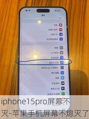 iphone15pro屏幕不灭-苹果手机屏幕不熄灭了