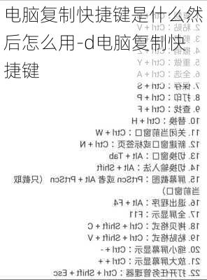 电脑复制快捷键是什么然后怎么用-d电脑复制快捷键