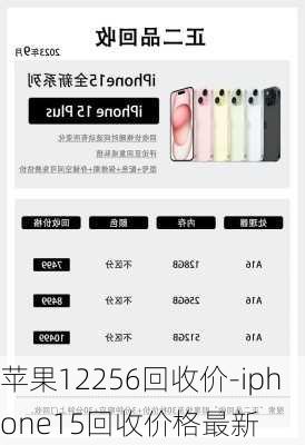 苹果12256回收价-iphone15回收价格最新